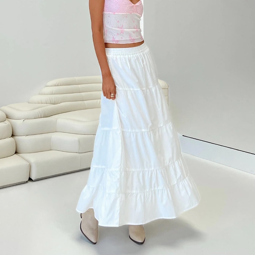 Garden Party Maxi Skirt - White